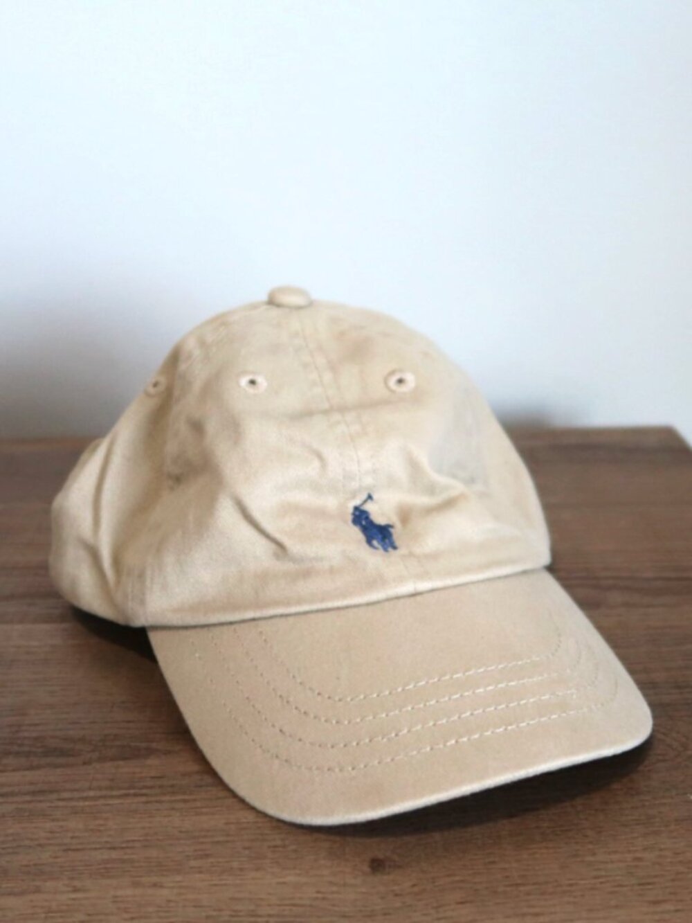 POLO Ralph Lauren Toddler Baseball Cap Tan and Navy 2-4T NWT